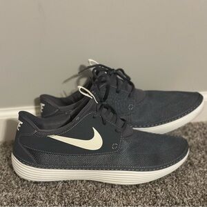 Nike Solarsoft Moccasin 2 - Grey And White Size 13. EXCELLENT CONDITION
